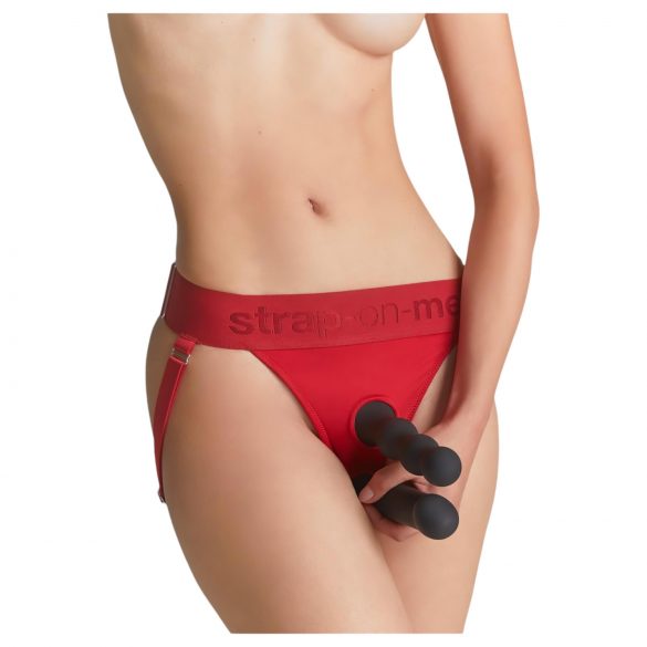 Strap-on-me - majtki do dildo pełne namiętności - XS-XXL (czerwone)