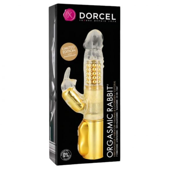 Dorcel Orgasmic Rabbit - złoty wibrator z ramieniem na łechtaczkę