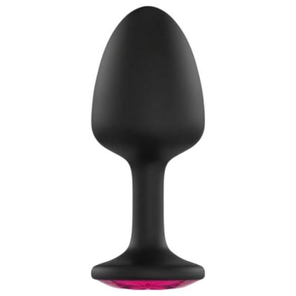 Dorcel Geisha Ruby Plug L - czarny z różowym kamieniem