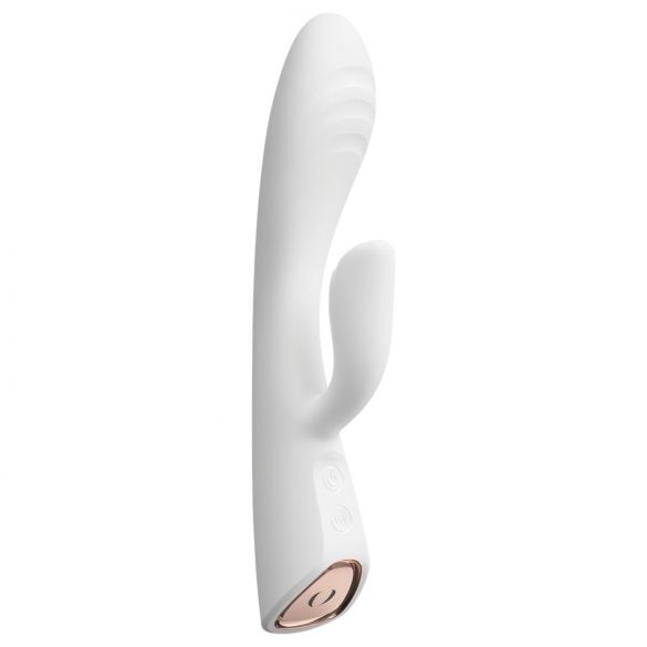 Dorcel Flexi Rabbit - biały, podgrzewany wibrator z uszami