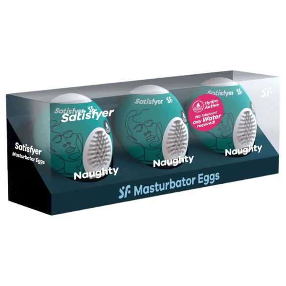 Satisfyer Egg Naughty - zestaw masturbacyjny jajko (3 szt.)