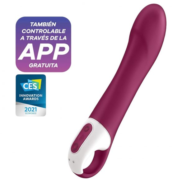 Satisfyer Big Heat - akumulatorowy G-punkt z podgrzewaniem (czerwony)