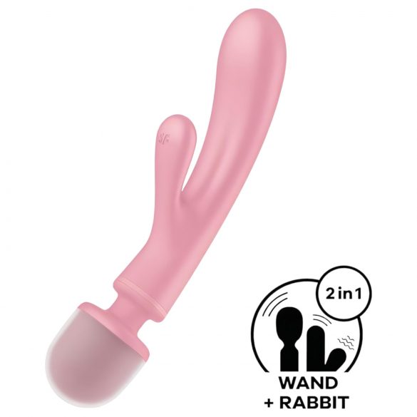 Satisfyer Triple Lover - G-punkt i masażer wibracyjny (różowy)