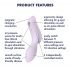 Satisfyer Curvy Trinity 2 - fioletowy wibrator 2w1 z falą powietrzną