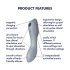 Satisfyer Curvy Trinity 3 - szary wielofunkcyjny wibrator 2w1