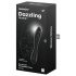 Satisfyer Dazzling Crystal 1 - dwustronne szklane dildo (czarne)