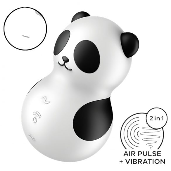 Satisfyer Pocket Panda - czarny stymulator łechtaczki