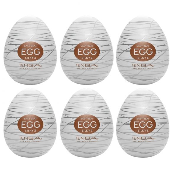 TENGA Egg Silky II - jajka do przyjemności (6 szt.)