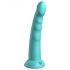 Dillio Slim Seven - przyssawkowy stymulujący dildo (20 cm) - turkusowy