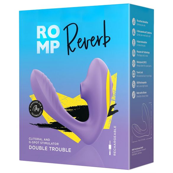 ROMP Reverb - wibrujący masażer punktu G i powietrza (fioletowy)