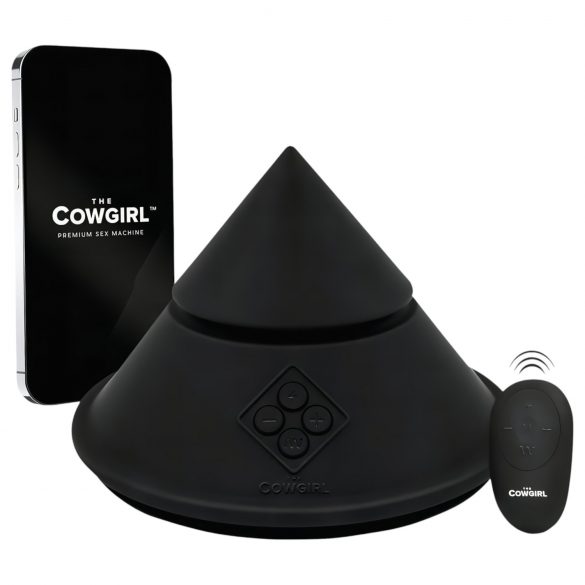 Cowgirl Cone - inteligentna seks maszyna z wymiennymi końcówkami (czarna)