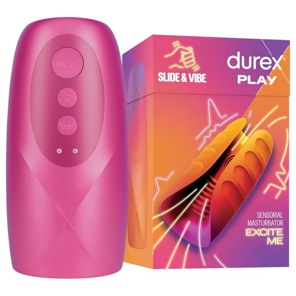 Durex Slide & Vibe - akumulatorowy, wodoodporny wibrator (różowy)