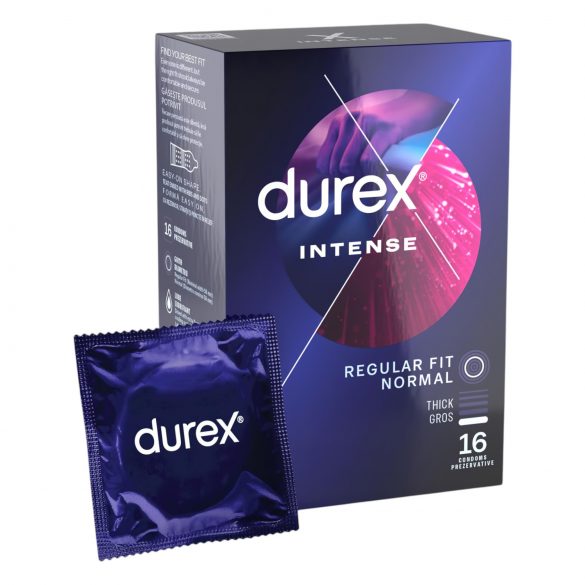 Durex Intense - prążkowane i kropkowane prezerwatywy (16 sztuk)