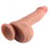 Dual Density - naturalnie realistyczny dildo z przyssawką - 18 cm