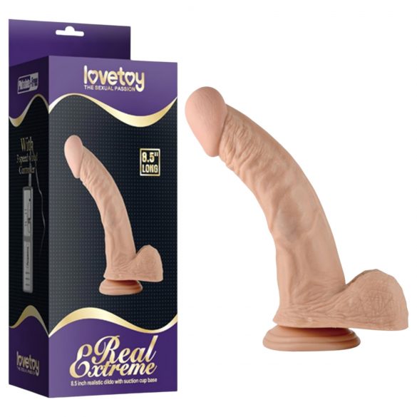 Lovetoy Real Extreme - G-punktowy dildo - 21 cm (naturalny)