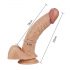 Lovetoy Real Extreme - G-punktowy dildo - 21 cm (naturalny)