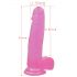 Lovetoy Jelly Studs - realistyczny dildo z podstawą 20 cm (różowy)