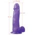 Jelly Studs - realistyczny dildo - 20cm (fiolet)