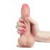 Lovetoy Sliding-Skin - dwuwarstwowy dildo - 18 cm (naturalny)