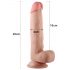 Lovetoy Sliding-Skin - dwuwarstwowy dildo - 21cm (naturalny)