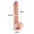 Lovetoy Sliding-Skin - dwuwarstwowe dildo - 23 cm (naturalny)