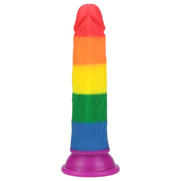 Realistyczny tęczowy dildo 19cm - Lovetoy Prider