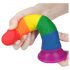 Realistyczny tęczowy dildo 19cm - Lovetoy Prider