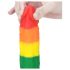 Lovetoy Prider - realistyczny silikonowy dildo - 19 cm (tęcza)