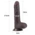 Lovetoy Dildo w Skórze - 18cm, brązowy, dwuwarstwowy