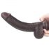 Lovetoy Sliding-Skin - dwuwarstwowy dildo - 23 cm (brązowy)