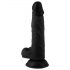 Pan Chamski - przyssawkowy, realistyczny dildo z jądrami - 19cm (czarny)