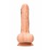 RealRock Dong 7 - naturalny dildo z jądrami (17cm)