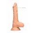 RealRock Dong 8 - realistyczny, jajeczny dildo (20cm) - naturalny