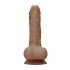 RealRock Dong 8 - Realistyczne dildo z jądrami 20cm - ciemny naturalny.