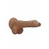 RealRock Dong 8 - Realistyczne dildo z jądrami 20cm - ciemny naturalny.