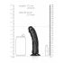 RealRock - realistyczny dildo z przyssawką - 15,5cm (czarny)