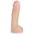 Doc Johnson Vac-U-Lock Hung 12 - realistyczny duży dildo z jądrami (naturalny)