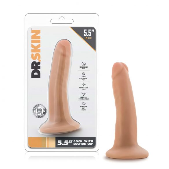 Dr. Skin 5,5 - realistyczny przyklejany dildo - naturalny (14cm)