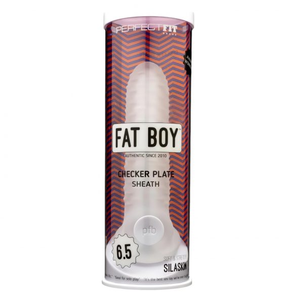 Fat Boy Checker Box - biały futerał na penisa (17 cm)