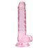 REALROCK - przejrzysty, realistyczny dildo - różowy (17 cm)