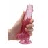 REALROCK - przejrzysty, realistyczny dildo - różowy (17 cm)