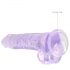 REALROCK - przezroczysty realistyczny dildo - fioletowy (19cm)