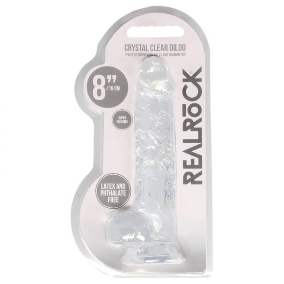 REALROCK - przezroczysty realistyczny dildo (19 cm)