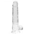 REALROCK - przezroczysty realistyczny dildo (19 cm)