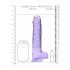 REALROCK - przezroczysty realistyczny dildo - fioletowy (22 cm)