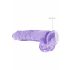 REALROCK - przezroczysty realistyczny dildo - fioletowy (22 cm)