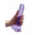 REALROCK - przezroczysty realistyczny dildo - fioletowy (22 cm)