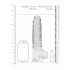 REALROCK - przejrzysty realistyczny dildo - 22cm