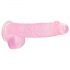 REALROCK - przezroczysty realistyczny dildo - różowy (15cm)