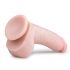 Easytoys - dildo z przyssawką i jądrami (20cm) - naturalny